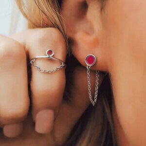 Pura Vida Mood Chain Wrap Earrings & Ring Set NWT